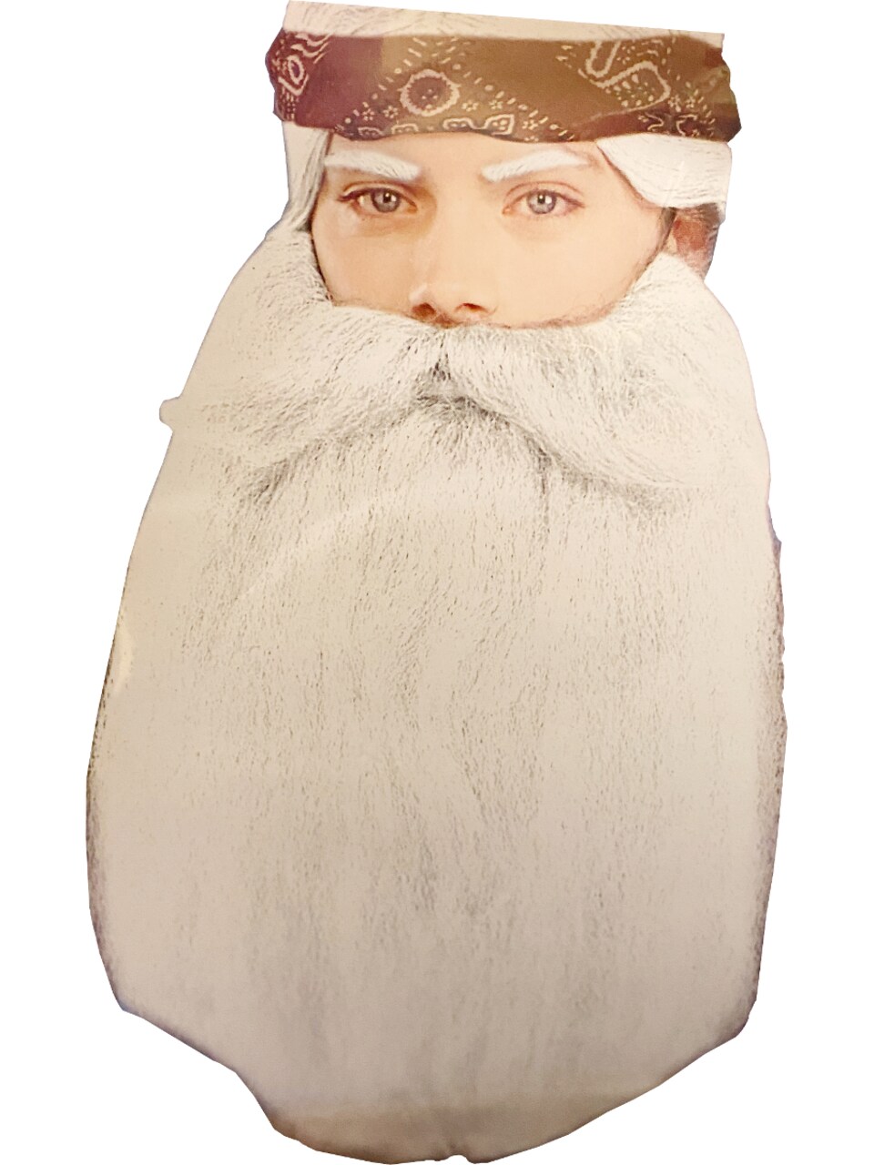18" Economy Biker Santa Claus Costume White Beard & Moustache